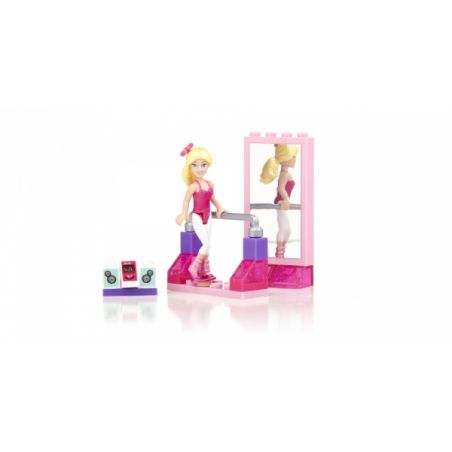 MEGA BLOKS 80235 non  BÚP BÊ BARBIE VUI VẺ bộ đồ chơi xếp lắp ráp ghép mô hình  DANCE FUN BARBIE® Các Bạn Gái 25 khối