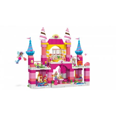 MEGA BLOKS FGC51 non  LÂU ĐÀI KẸO 2 TRONG 1 bộ đồ chơi xếp lắp ráp ghép mô hình  2-IN-1 CANDY CASTLE Các Bạn Gái 526 khối