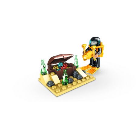 MEGA BLOKS 2499 non  GÓI ANH HÙNG SĂN KHO BÁU bộ đồ chơi xếp lắp ráp ghép mô hình City TREASURE QUEST HERO PACK Thành Phố 39 khối