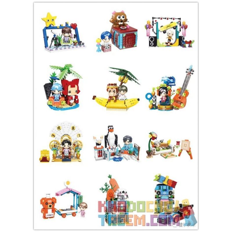 SHENZHEN RAEL ENTERTAINMENT 60002 Xếp hình kiểu Lego R1SE Blind Box 12 Hộp Mù R1SE 12 Kiểu SHENZHEN RAEL ENTERTAINMENT 60002 Xếp hình kiểu Lego R1SE Blind Box 12 Hộp Mù R1SE 12 Kiểu