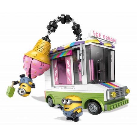 MEGA BLOKS DPG73 non  XE BÁN KEM bộ đồ chơi xếp lắp ráp ghép mô hình Movie & Game ICE SCREAM TRUCK Phim Và Trò Chơi