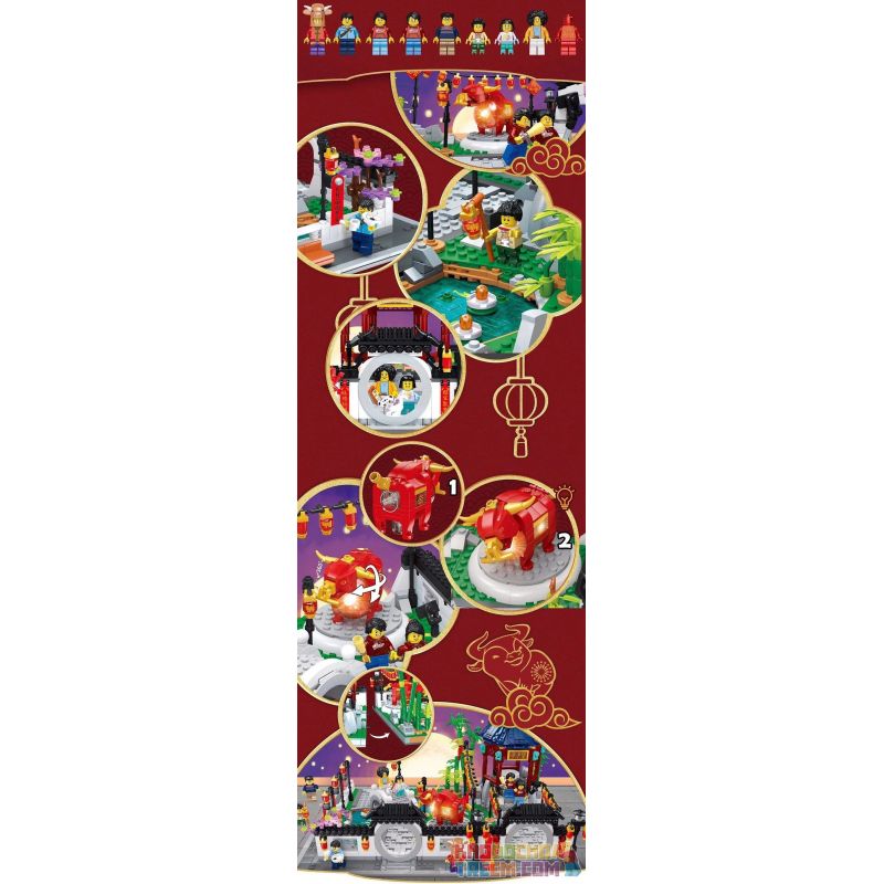 BLANK 7187 TAURUS 66006 Xếp hình kiểu Lego Spring Lantern Festival New Year Lantern Festival Lễ Hội đèn Lồng Mùa Xuân gồm 2 hộp nhỏ 1793 khối BLANK 7187 TAURUS 66006 Xếp hình kiểu Lego Spring Lantern Festival New Year Lantern Festival Lễ Hội đèn Lồng Mùa Xuân gồm 2 hộp nhỏ 1793 khối