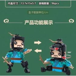 SX 9022-1 9022-2 9022-3 9022-4 Xếp hình kiểu Lego BRICKHEADZ 4 Kiểu Jiang Ziya, Sibuxiang, Shen Gongbao, Xiaojiu gồm 4 hộp nhỏ