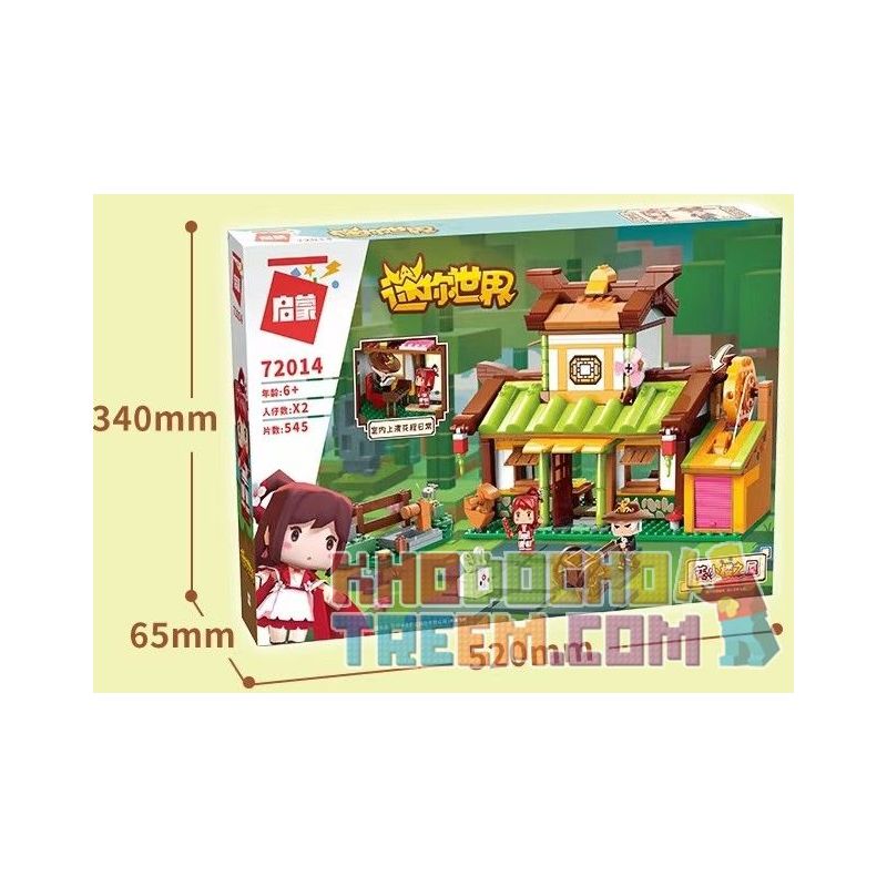 Enlighten 72014 Qman 72014 non  NGÔI SAO XÂY DỰNG HOA. bộ đồ chơi xếp lắp ráp ghép mô hình Minecraft Game Xây Dựng 545 khối