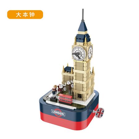 JAKI JK1201 1201 non  BIG BEN LUÂN ĐÔN bộ đồ chơi xếp lắp ráp ghép mô hình Creator DIY MUSIC BOX LONDON Sáng Tạo 391 khối