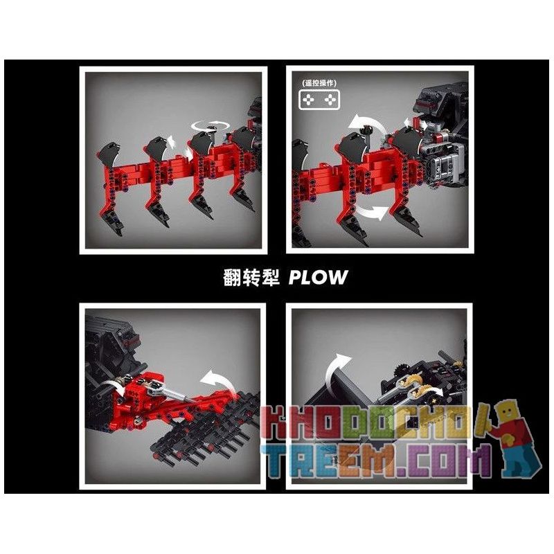 MouldKing 17019 17020 Mould King 17019 17020 REBRICKABLE MOC non  MÁY KÉO TỐC ĐỘ CAO JCB FASTRAC 4000 SERIES bộ đồ chơi xếp lắp ráp ghép mô hình  TRACTOR FASTRAC 4000ER SERIES WITH RC Kỹ Thuật Công Nghệ Cao Mô Hình Phương Tiện 1339 khối