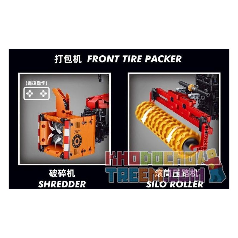 MouldKing 17019 17020 Mould King 17019 17020 REBRICKABLE MOC non  MÁY KÉO TỐC ĐỘ CAO JCB FASTRAC 4000 SERIES bộ đồ chơi xếp lắp ráp ghép mô hình  TRACTOR FASTRAC 4000ER SERIES WITH RC Kỹ Thuật Công Nghệ Cao Mô Hình Phương Tiện 1339 khối