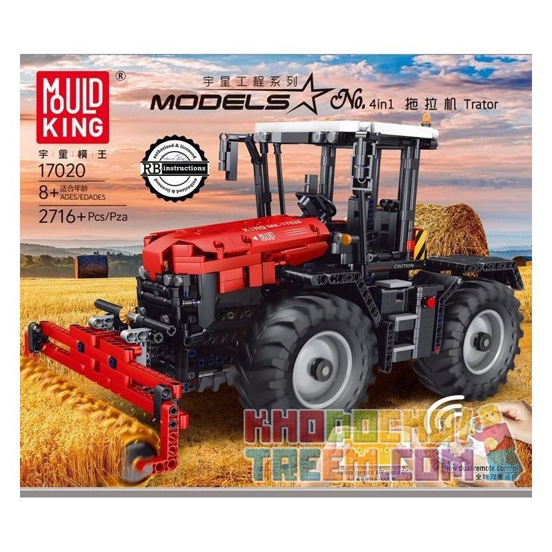 MouldKing 17019 17020 Mould King 17019 17020 REBRICKABLE MOC non  MÁY KÉO TỐC ĐỘ CAO JCB FASTRAC 4000 SERIES bộ đồ chơi xếp lắp ráp ghép mô hình  TRACTOR FASTRAC 4000ER SERIES WITH RC Kỹ Thuật Công Nghệ Cao Mô Hình Phương Tiện 1339 khối