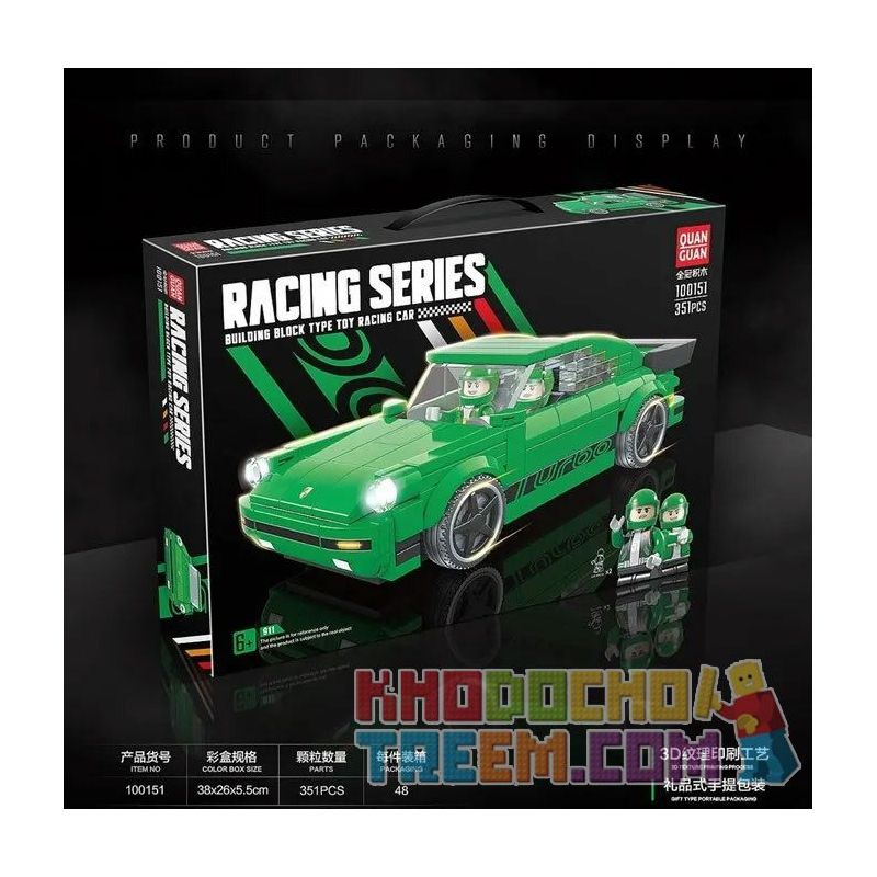 QuanGuan 100151 Quan Guan 100151 non Lego PORSCHE 911. bộ đồ chơi xếp lắp ráp ghép mô hình Racers RACING Đua Tốc Độ