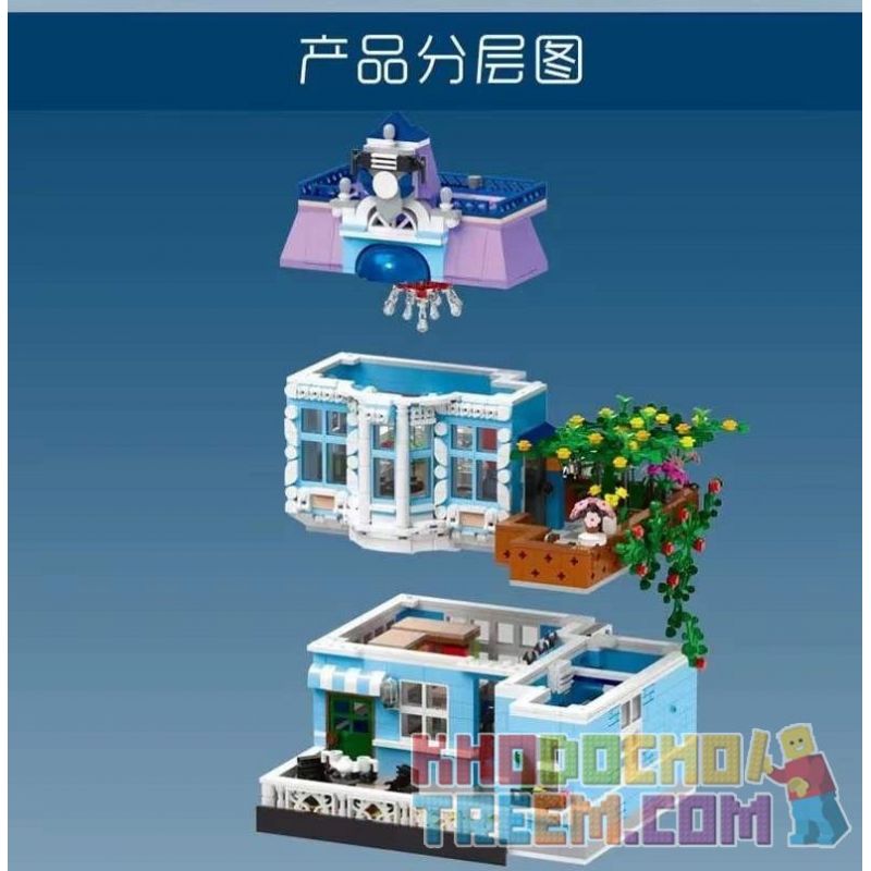 MouldKing 16004 Mould King 16004 non  QUÁN CÀ PHÊ bộ đồ chơi xếp lắp ráp ghép mô hình Modular Buildings THE CAFE Mô Hình Nhà Cửa 3430 khối