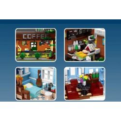 MouldKing 16004 Mould King 16004 non  QUÁN CÀ PHÊ bộ đồ chơi xếp lắp ráp ghép mô hình Modular Buildings THE CAFE Mô Hình Nhà Cửa 3430 khối