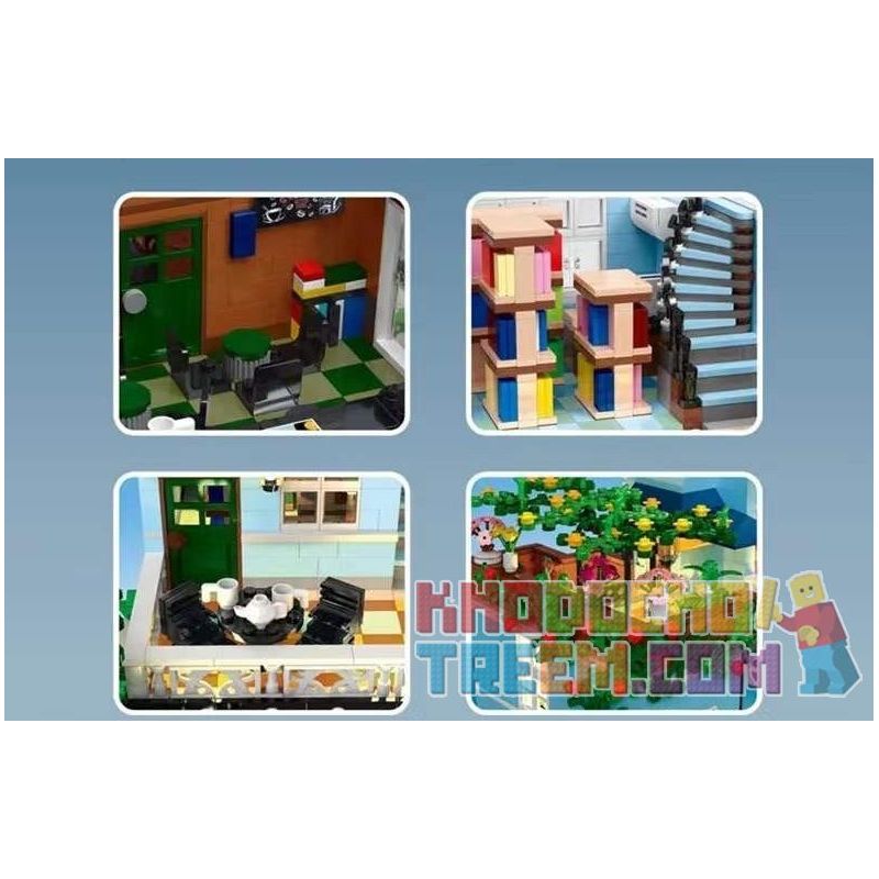 MouldKing 16004 Mould King 16004 non  QUÁN CÀ PHÊ bộ đồ chơi xếp lắp ráp ghép mô hình Modular Buildings THE CAFE Mô Hình Nhà Cửa 3430 khối