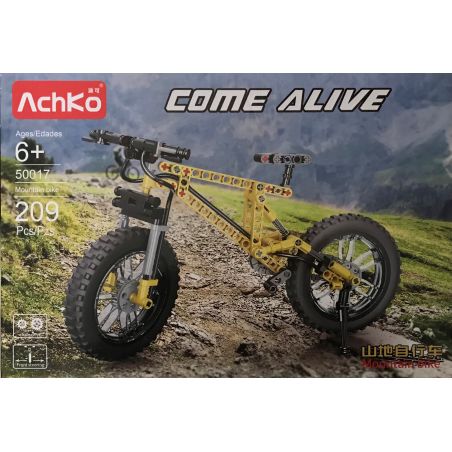 ACHKO 50017 non  XE ĐẠP LEO NÚI bộ đồ chơi xếp lắp ráp ghép mô hình  MOUNTAIN BIKE Kỹ Thuật Công Nghệ Cao Mô Hình Phương Tiện 209 khối