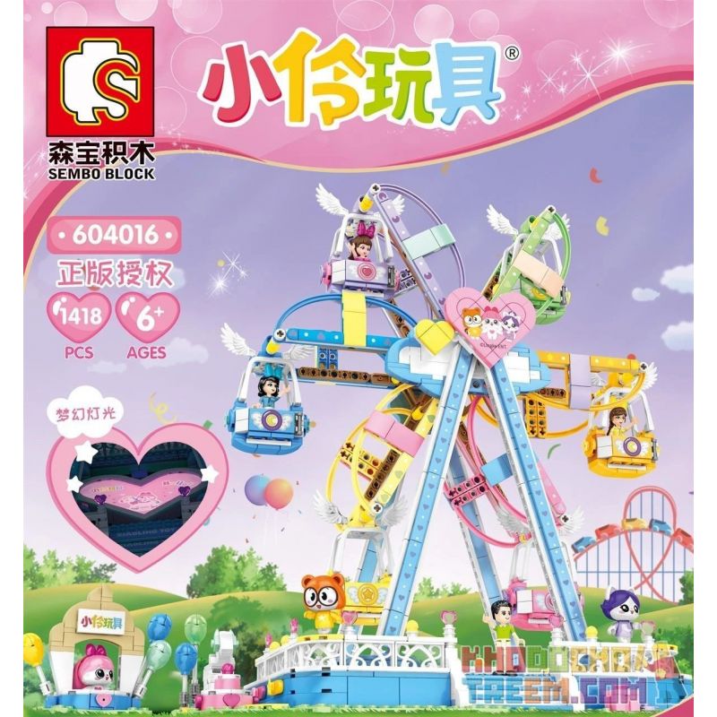 SEMBO 604016 non  ĐU QUAY bộ đồ chơi xếp lắp ráp ghép mô hình  Các Bạn Gái 1418 khối
