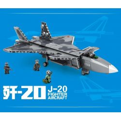SEMBO 202128 non  MÁY BAY CHIẾN ĐẤU TÀNG HÌNH J-20 bộ đồ chơi xếp lắp ráp ghép mô hình Sky Wars J-20 FIGHTER AIRCRAFT Không Chiến 775 khối