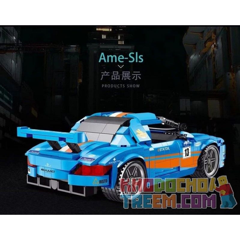 LUCKY STAR 50027 Xếp hình kiểu Lego SPEED CHAMPIONS Mercedes-Benz SLS AMG SLS Tự Hào 532 khối