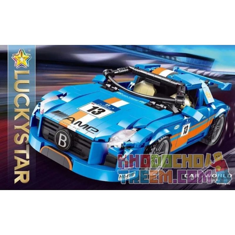 LUCKY STAR 50027 non  SLS TỰ HÀO bộ đồ chơi xếp lắp ráp ghép mô hình Speed Champions Racing Cars MERCEDES-BENZ SLS AMG Đua Xe Công Thức 532 khối