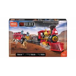 MEGA BLOKS FVR42 non  CƯỚP TÀU HỎA bộ đồ chơi xếp lắp ráp ghép mô hình TRAIN HEIST 1329 khối