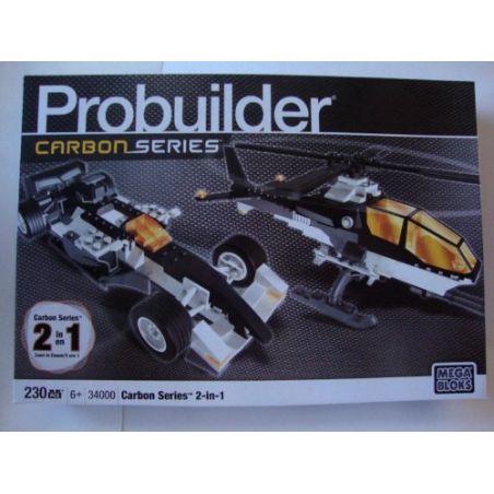 MEGA BLOKS 34000 non  DÒNG CARBON 2 TRONG 1 bộ đồ chơi xếp lắp ráp ghép mô hình Speed Champions Racing Cars CARBON SERIES 2-IN-1 Đua Xe Công Thức 230 khối