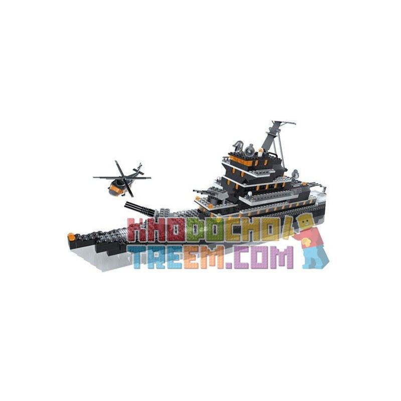 MEGA BLOKS 3263 non Lego TÀU CHIẾN bộ đồ chơi xếp lắp ráp ghép mô hình Military Army BATTLESHIP Quân Sự Bộ Đội 731 khối