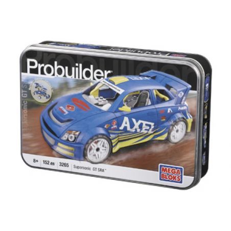 MEGA BLOKS 3265 non  SIÊU THANH GT SRA bộ đồ chơi xếp lắp ráp ghép mô hình Speed Champions Racing Cars SUPERSONIC GT SRA Đua Xe Công Thức 152 khối