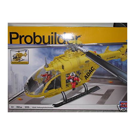 MEGA BLOKS 3255 non  TRỰC THĂNG CỨU HỘ ADAC bộ đồ chơi xếp lắp ráp ghép mô hình ADAC RESCUE HELICOPTER 392 khối