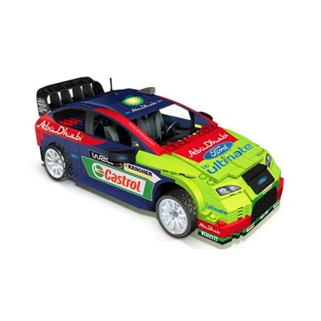 MEGA BLOKS 3248 non  WRC FORD FOCUS XE ĐUA bộ đồ chơi xếp lắp ráp ghép mô hình Speed Champions Racing Cars WRC FORD FOCUS RALLY CAR Đua Xe Công Thức 395 khối