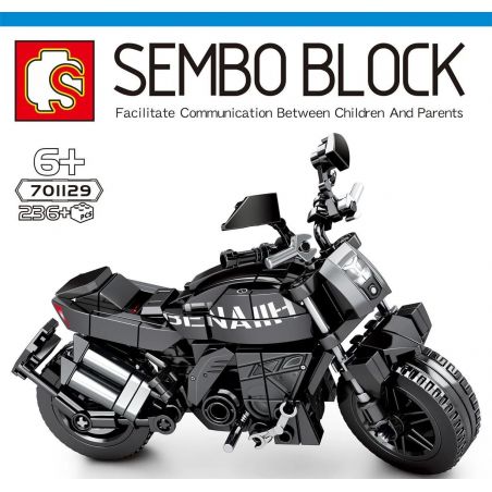 SEMBO 701129 non  BENOLI 502C. bộ đồ chơi xếp lắp ráp ghép mô hình Motorcycle Motorbike BENELLI 502C Xe Hai Bánh 236 khối