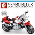 SEMBO 701135 non Lego GUZZI V10 CENTAURO GT bộ đồ chơi xếp lắp ráp ghép mô hình Motorcycle Motorbike MOTO GUZZI V10 CENTAURO GT Xe Hai Bánh 238 khối
