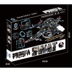 HENGTAI 92021 non  CHÚA TỂ BẦU TRỜI NGƯỜI BẢO VỆ TRẬT TỰ MÁY BAY NÉM BOM TẤN CÔNG THỦY PHI CƠ CHẠY BẰNG NĂNG LƯỢNG HẠT NHÂN bộ đồ chơi xếp lắp ráp ghép mô hình PROTECT YOU 725 khối