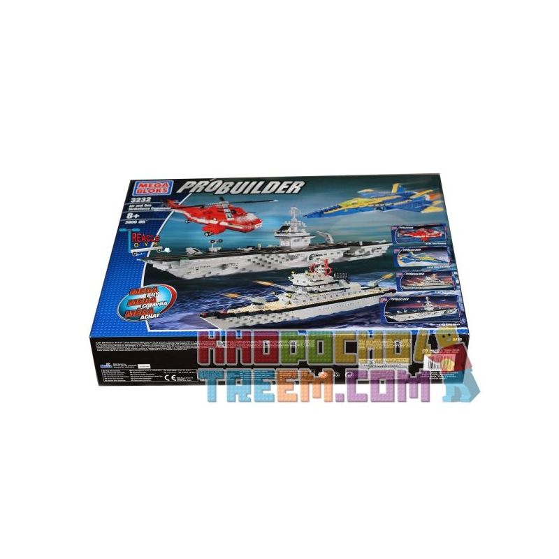 MEGA BLOKS 3232 non Lego BỘ TƯ LỆNH HẢI QUÂN VÀ KHÔNG bộ đồ chơi xếp lắp ráp ghép mô hình Military Army AIR AND SEA STRIKEFORCE COMMAND Quân Sự Bộ Đội 3800 khối