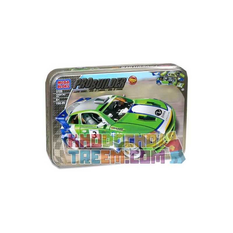 MEGA BLOKS 3725 non Lego RƯỢT ĐUỔI MK6 SRA bộ đồ chơi xếp lắp ráp ghép mô hình Speed Champions Racing Cars PURSUIT MK7 SRA Đua Xe Công Thức 150 khối