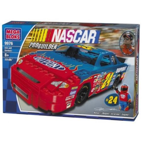 MEGA BLOKS 9976 non  JEFF GORDON # 23 (DUPONT) bộ đồ chơi xếp lắp ráp ghép mô hình Speed Champions Racing Cars JEFF GORDON #24 (DUPONT) Đua Xe Công Thức 230 khối