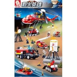 SLUBAN M38-B0808 B0808 0808 M38B0808 38-B0808 non  ĐỘI CỨU HỎA SÂN BAY bộ đồ chơi xếp lắp ráp ghép mô hình Fire Rescure 381 khối