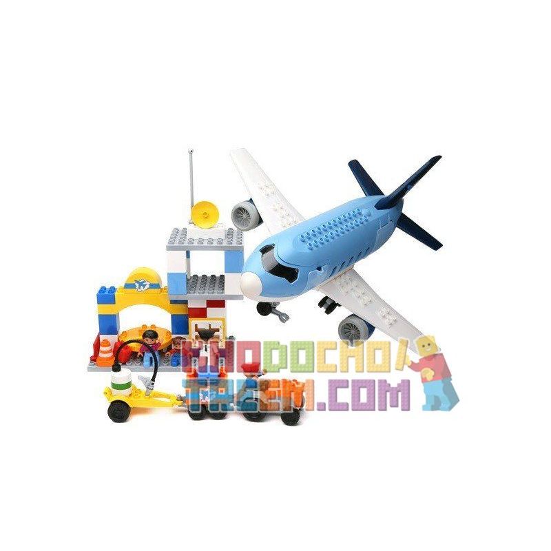 NOT LEGO Duplo 5595 Airport, GoRock 1007 Hystoys HongYuanSheng Aoleduotoys HG-1273 Xếp hình Sân bay vui nhộn 69 khối NOT LEGO Duplo 5595 Airport, GoRock 1007 Hystoys HongYuanSheng Aoleduotoys HG-1273 Xếp hình Sân bay vui nhộn 69 khối
