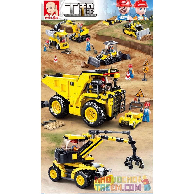 SLUBAN M38-B0805 B0805 0805 M38B0805 38-B0805 Xếp hình kiểu Lego CITY Engineering Double-modulator Excavator Máy Xúc Bánh Lốp đô