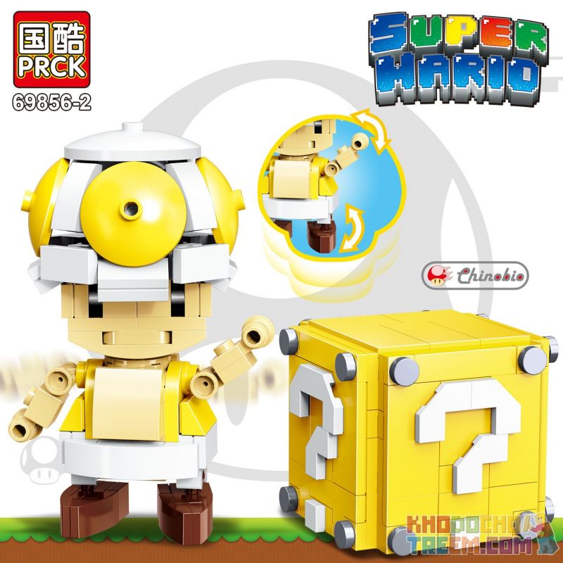PRCK 69856-2 non Lego ĐẦU NẤM VÀNG bộ đồ chơi xếp lắp ráp ghép mô hình Super Mario Thợ Sửa Ống Nước 269 khối