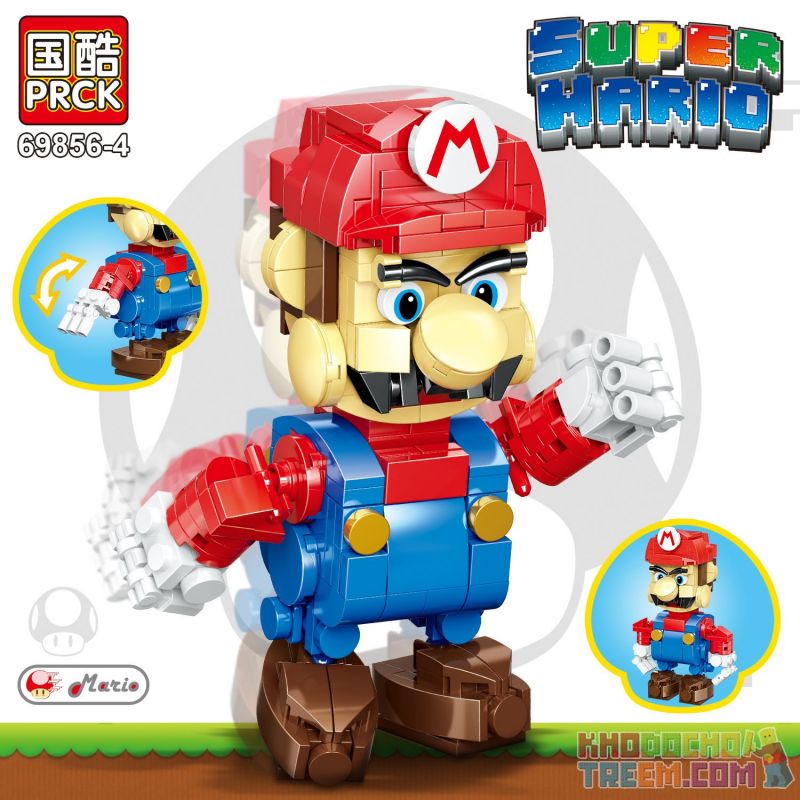 PRCK 69856-4 non Lego MARIO. bộ đồ chơi xếp lắp ráp ghép mô hình Super Mario Thợ Sửa Ống Nước 264 khối
