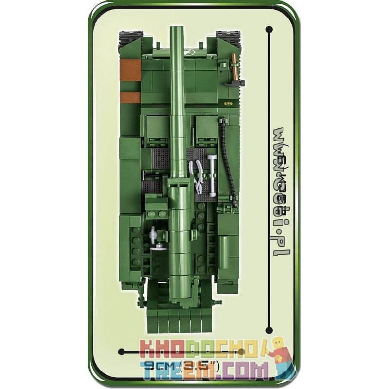 COBI 2531 non  XE PHÁO DI ĐỘNG M12 bộ đồ chơi xếp lắp ráp ghép mô hình Military Army M12 GUN MOTOR CARRIAGE Quân Sự Bộ Đội 560 khối