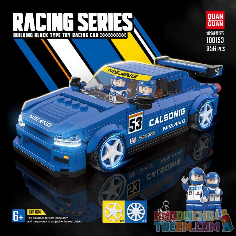 QuanGuan 100153 Quan Guan 100153 non Lego 100153 bộ đồ chơi xếp lắp ráp ghép mô hình Racers RACING 100153 Đua Tốc Độ