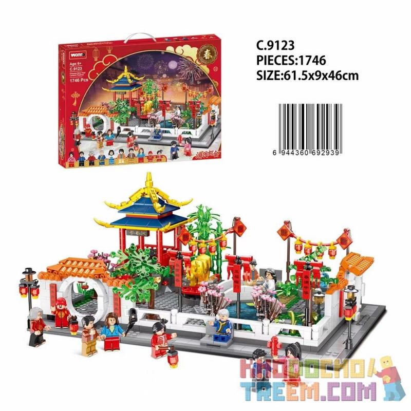 WOMA C.9123 .9123 non Lego LỄ HỘI ĐÈN LỒNG bộ đồ chơi xếp lắp ráp ghép mô hình 1746 khối