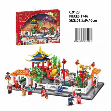 WOMA C.9123 .9123 non  LỄ HỘI ĐÈN LỒNG bộ đồ chơi xếp lắp ráp ghép mô hình 1746 khối