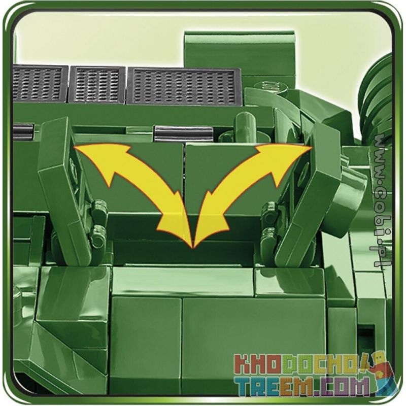 COBI CHARACTER BUILDING 2541 COBI-2541 COBI2541 non  PHÁO CHỐNG TĂNG TỰ HÀNH SU-100 bộ đồ chơi xếp lắp ráp ghép mô hình Military Army Quân Sự Bộ Đội 655 khối