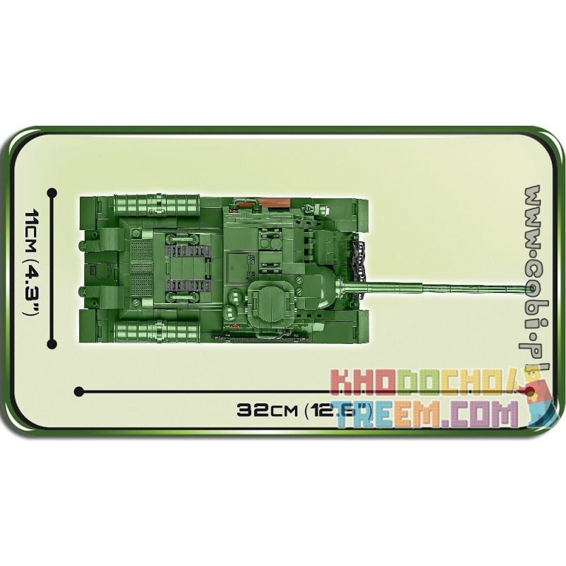 COBI CHARACTER BUILDING 2541 COBI-2541 COBI2541 non  PHÁO CHỐNG TĂNG TỰ HÀNH SU-100 bộ đồ chơi xếp lắp ráp ghép mô hình Military Army Quân Sự Bộ Đội 655 khối