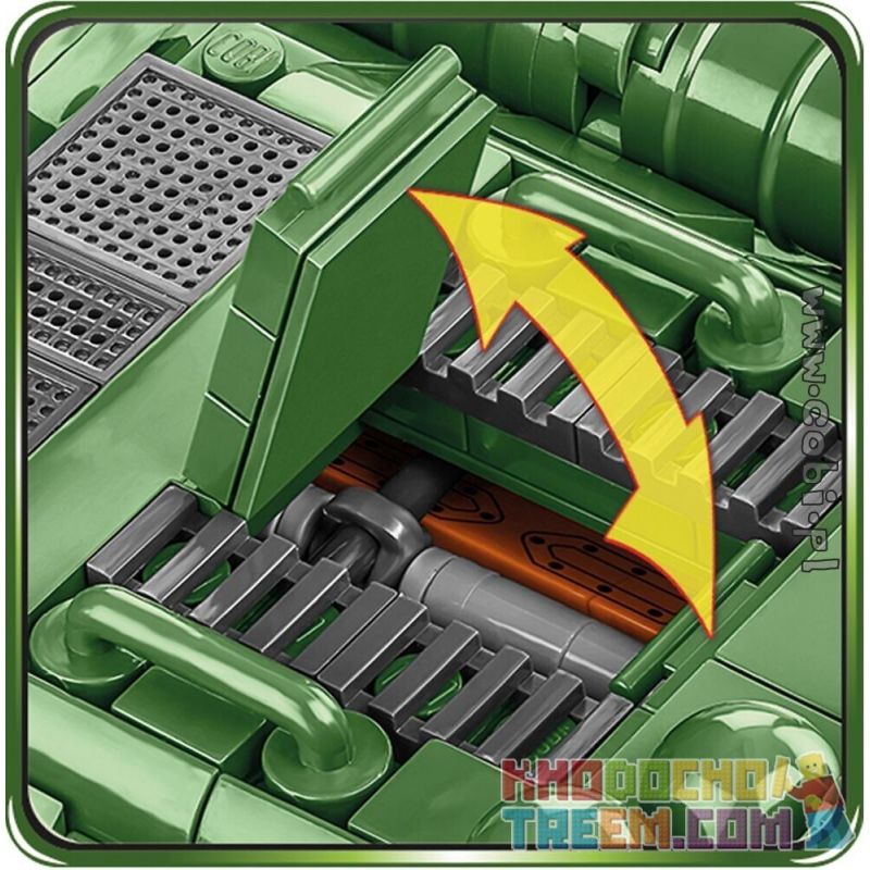 COBI CHARACTER BUILDING 2541 COBI-2541 COBI2541 non  PHÁO CHỐNG TĂNG TỰ HÀNH SU-100 bộ đồ chơi xếp lắp ráp ghép mô hình Military Army Quân Sự Bộ Đội 655 khối