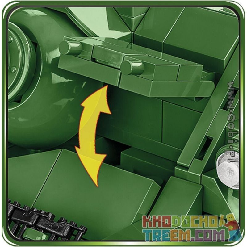 COBI CHARACTER BUILDING 2541 COBI-2541 COBI2541 non  PHÁO CHỐNG TĂNG TỰ HÀNH SU-100 bộ đồ chơi xếp lắp ráp ghép mô hình Military Army Quân Sự Bộ Đội 655 khối