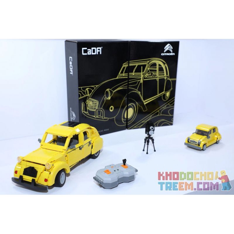 DOUBLEE CADA C61026 61026 non  CITROEN 2CV. tỷ lệ 1:12 bộ đồ chơi xếp lắp ráp ghép mô hình Creator CITROËN 2CV Sáng Tạo 1235 khối