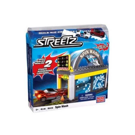 MEGA BLOKS 96436 non  RỬA SẠCH bộ đồ chơi xếp lắp ráp ghép mô hình Streetz SPIN WASH 46 khối