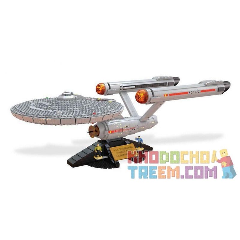 MEGA BLOKS DPH83 non Lego SỐ DOANH NGHIỆP CỦA HOA KỲ NCC-1701 bộ đồ chơi xếp lắp ráp ghép mô hình U.S.S. ENTERPRISE NCC-1701 3098 khối