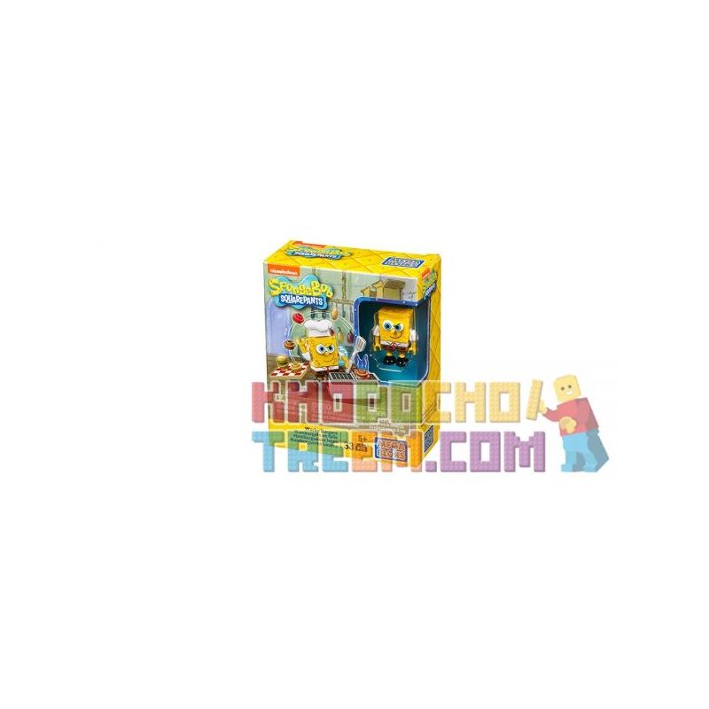 MEGA BLOKS DPH66 non Lego BURGER QUIRKY. bộ đồ chơi xếp lắp ráp ghép mô hình Spongebob Squarepants WACKY BURGERS Chú Bọt Biển Tinh Nghịch 33 khối